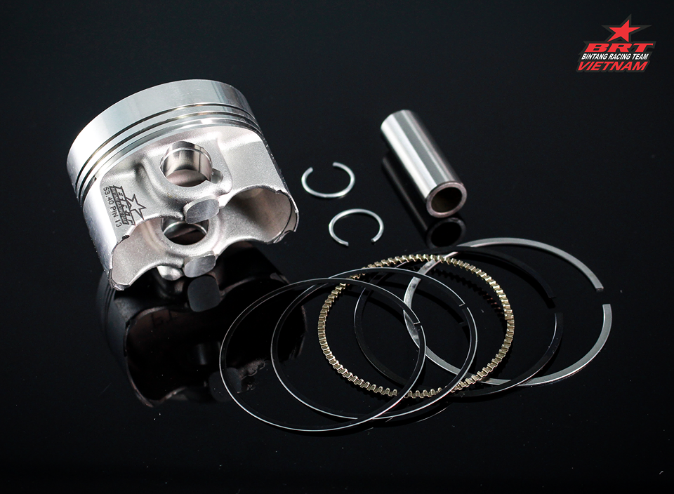 Piston BRT Nhôm Nén 53.40mm ắc 13 móc mắt sẵn Wave/Dream 100