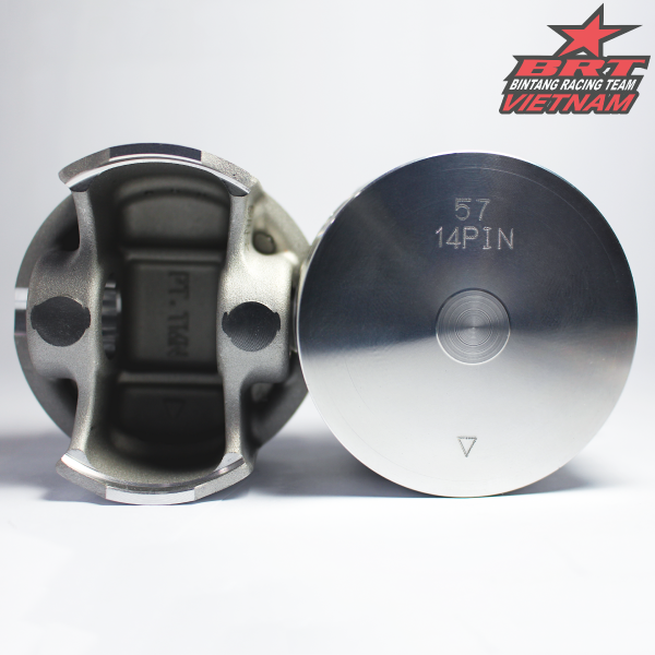 Piston BRT Nhôm Nén 57.00mm Ắc 14mm Exciter/ Fz150/ R15v2/ TFX150