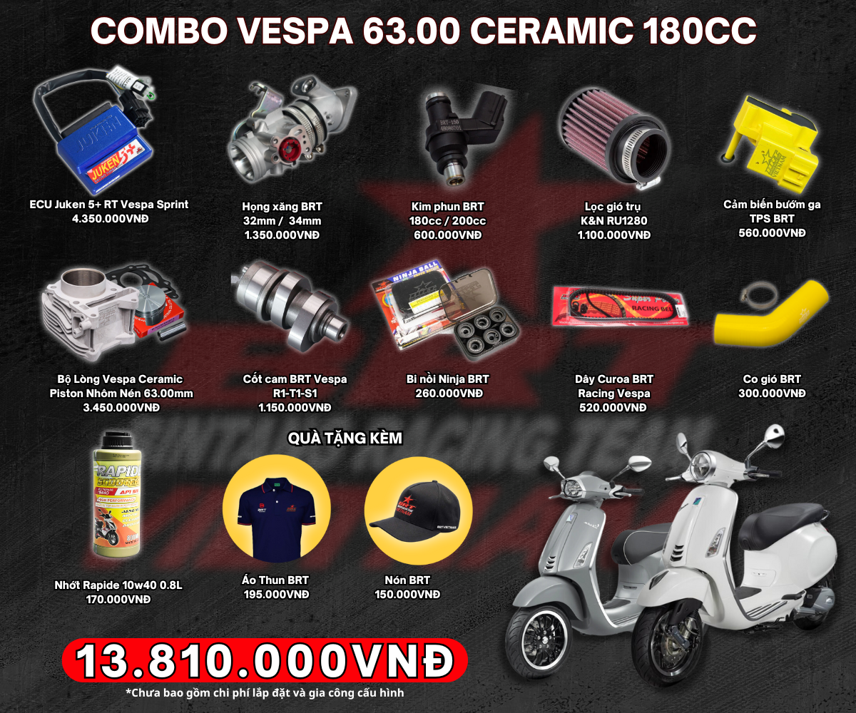 Combo BRT VESPA IGET SPRINT PRIMAVERA