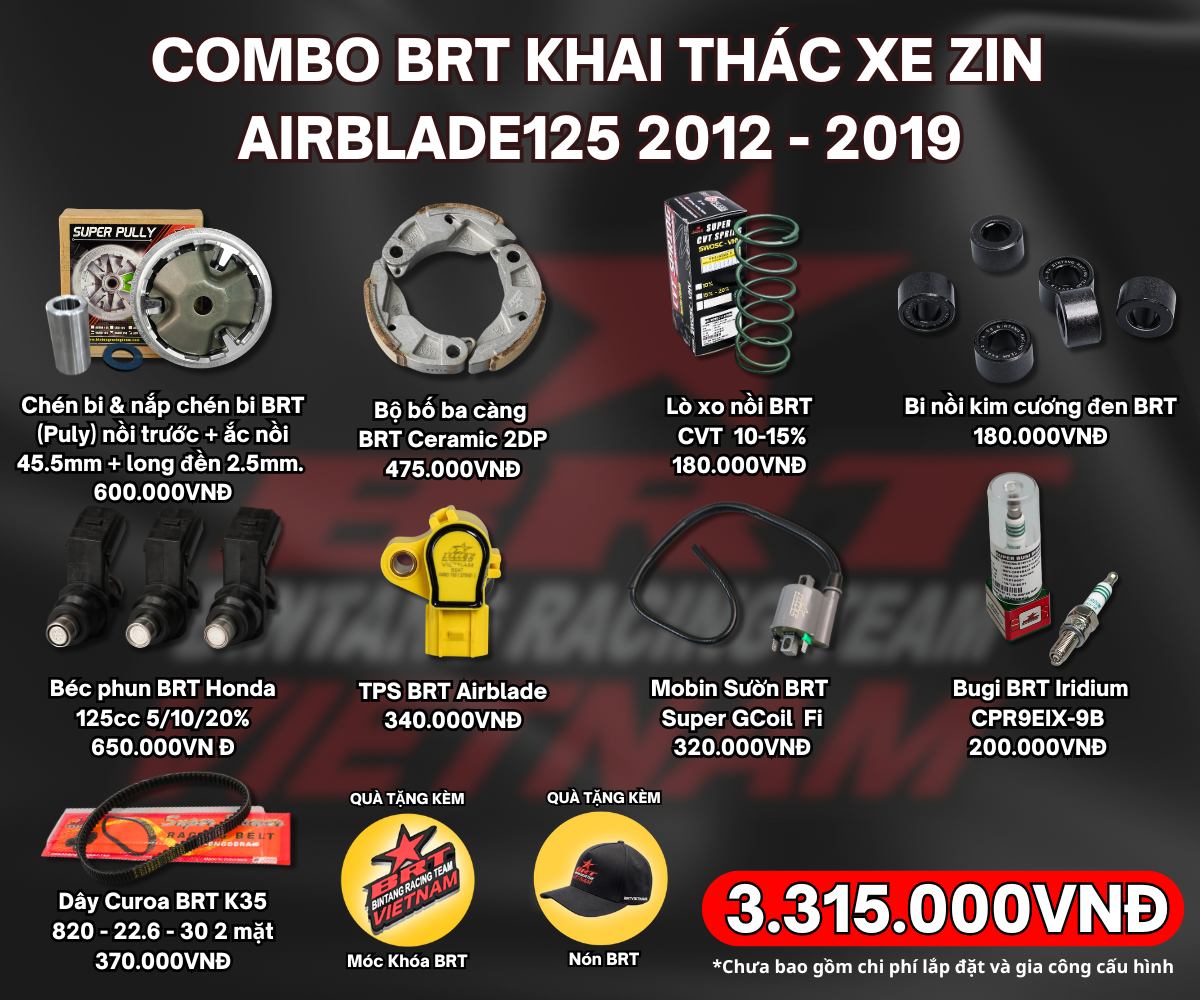 Combo BRT Khai Thác Xe Zin Airblade125 (2012-2019)