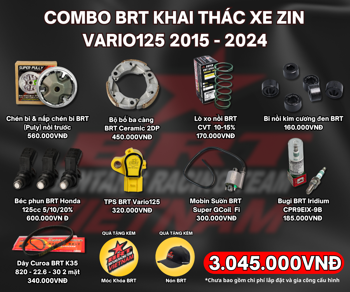 Combo BRT Khai Thác Xe Zin Vario125 (2015-2024)