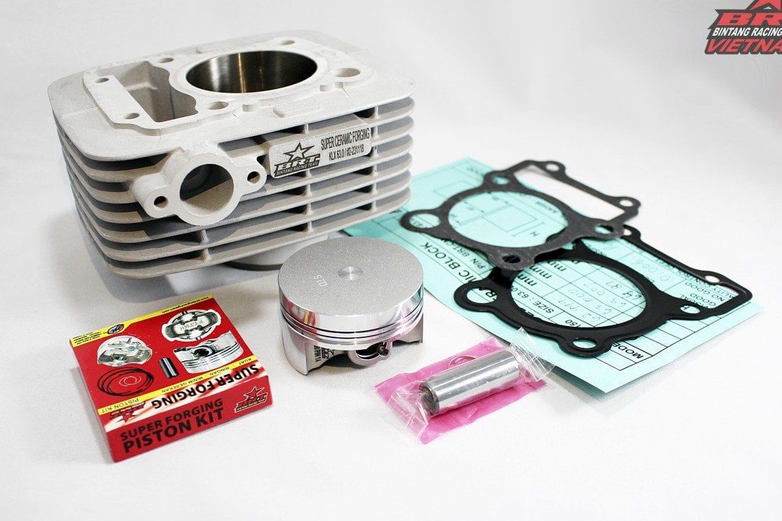 Lòng Nhôm Nén Mạ Ceramic+ piston Nhôm Nén Modify 63.00 KLX 150