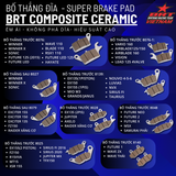 Bố thắng đĩa trước BRT Ceramic (FUTURE1/WAVE ZX/WAVE THÁI) (8140).