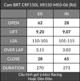 Cam BRT CRF 150 / XR150 