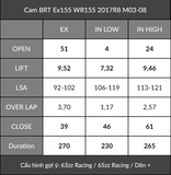  Cam BRT Ex155 WR155 (1 Chốt bánh cam) 