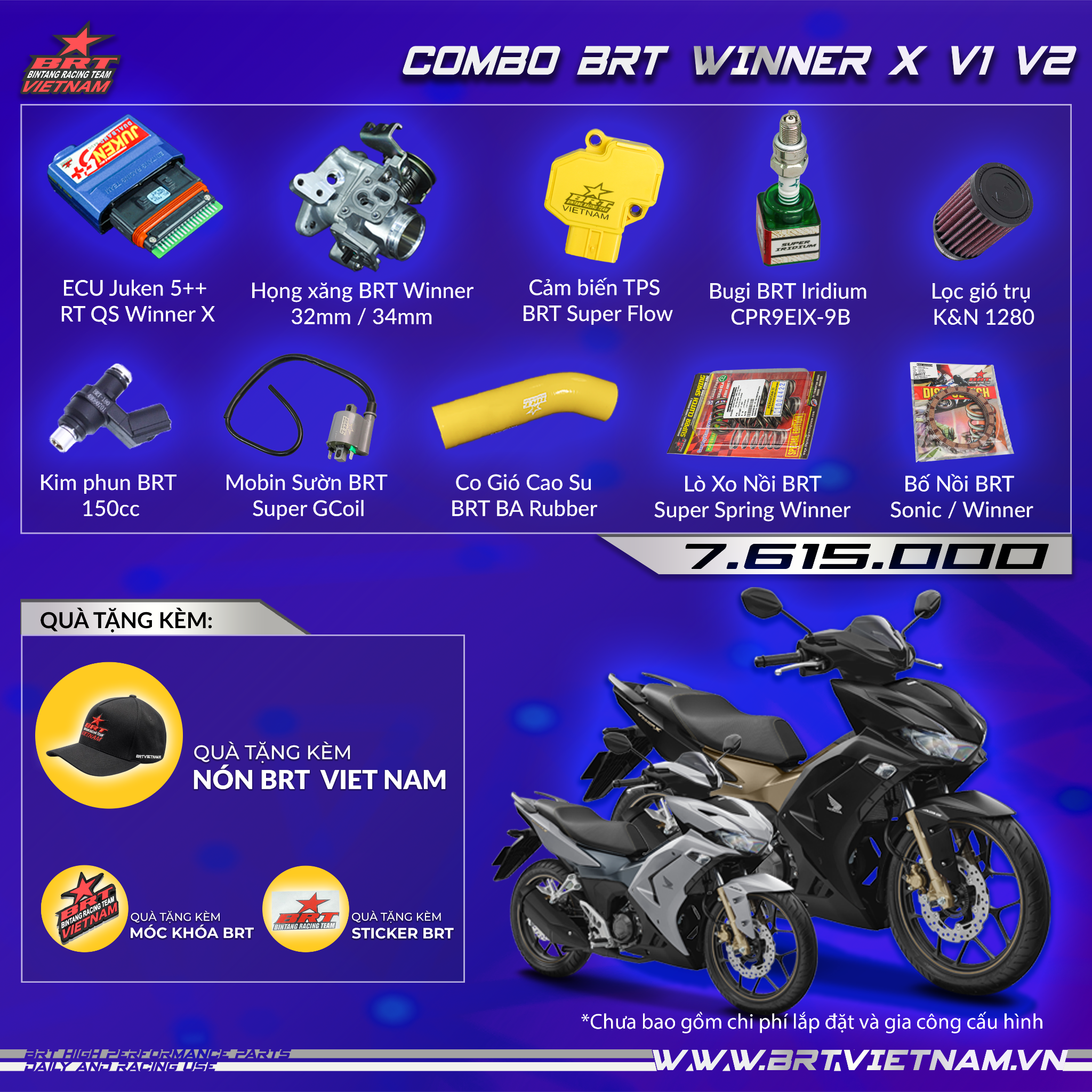 Combo PXL BRT Winner X / V2