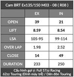  Cam BRT Exciter 135 Ex150 TFX Fz150 
