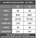  Cam BRT Exciter 135 Ex150 TFX Fz150 