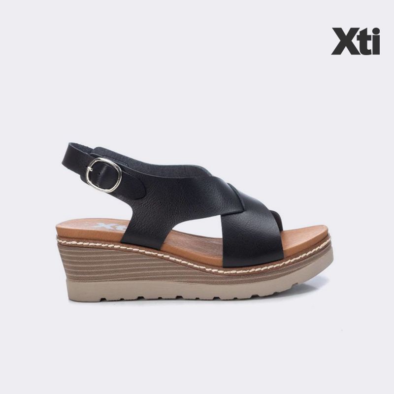 Giày Sandal Nữ Xti Black Pu Ladies Sandals