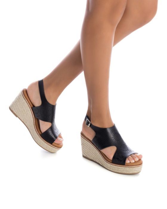 Giày Sandals Nữ XTI Black Pu Ladies Sandals