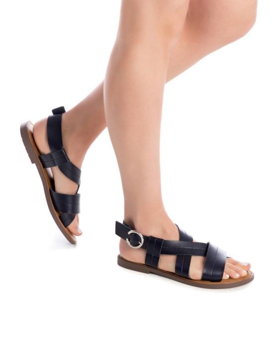  Giày Đế Bệt Nữ XTI Black Pu Ladies Sandals 