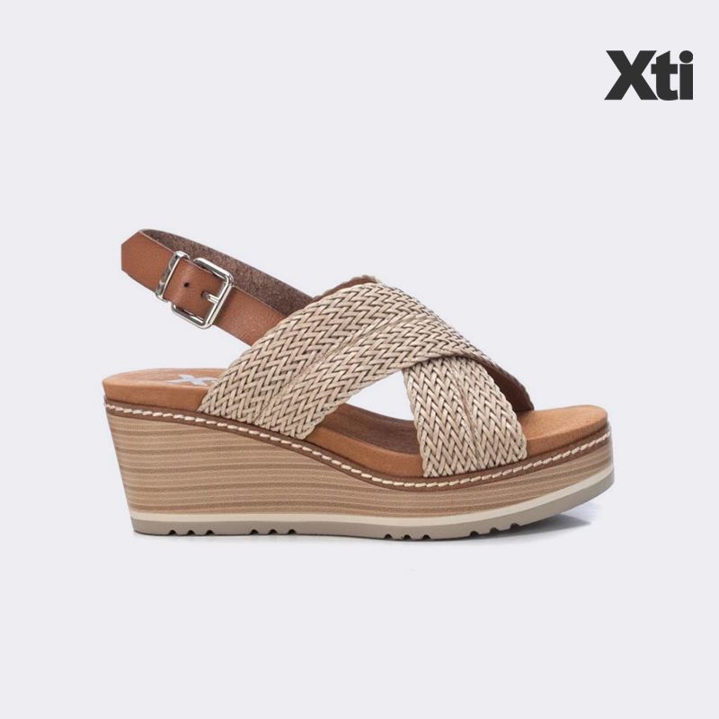 Giày Sandals Nữ XTI Beige Pu Ladies Sandals