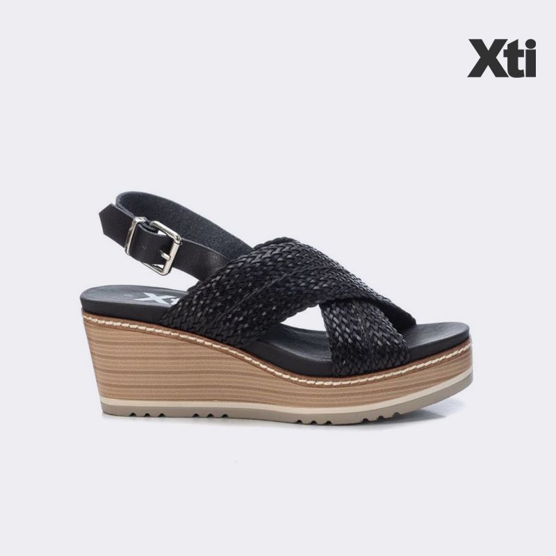 Giày Sandal Nữ Xti Black Pu Ladies Sandals