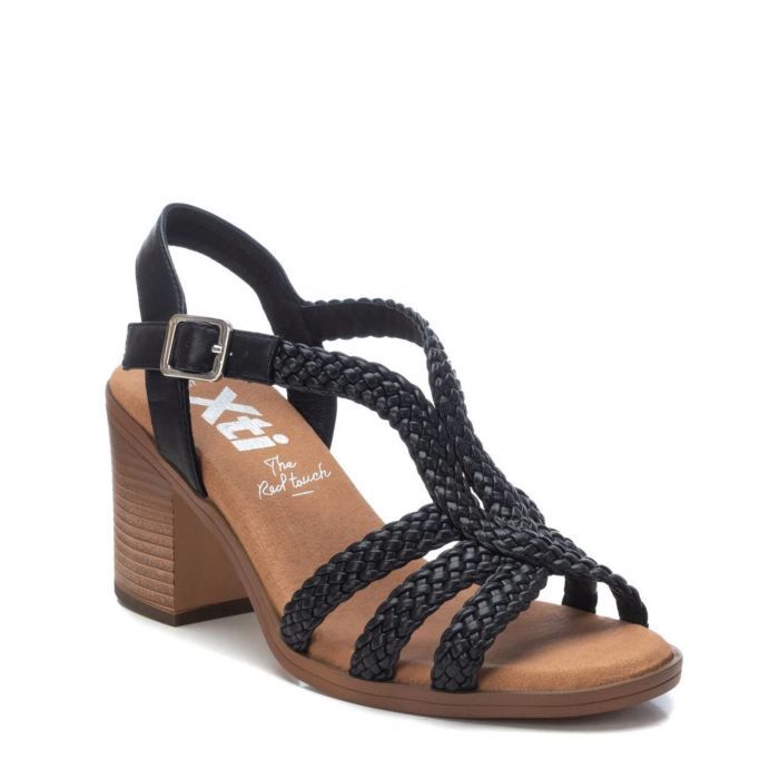 Giày Sandals Nữ XTI Black Pu Ladies Sandals.