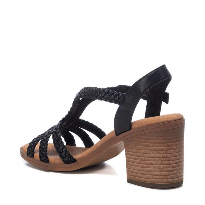 Giày Sandals Nữ XTI Black Pu Ladies Sandals.