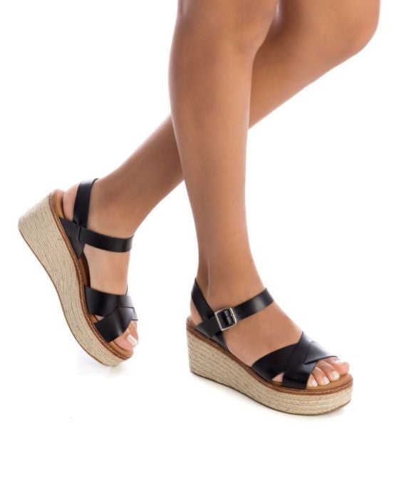 Giày Sandal Nữ Xti Black Pu Ladies Sandals