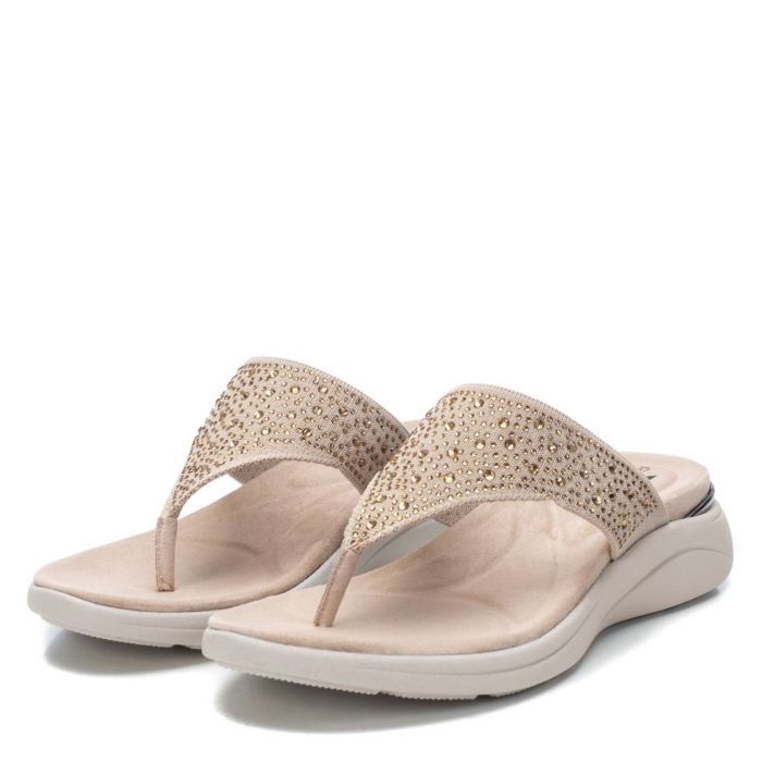Dép Nữ Xti Beige Textile Ladies Sandals
