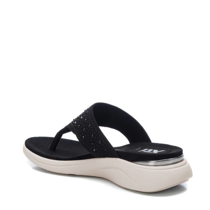 Dép Nữ Xti Black Textile Ladies Sandals