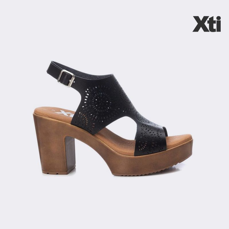 Giày Sandal Nữ Xti Black Pu Ladies Sandals