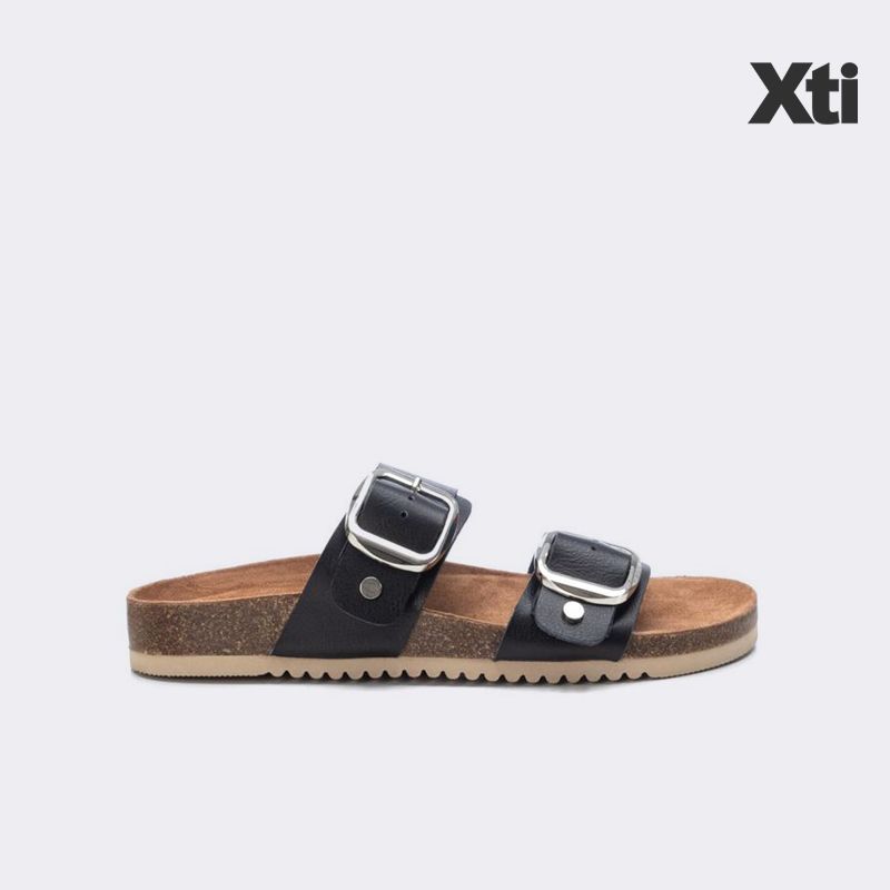 Dép Nữ Xti Black Pu Ladies Sandals