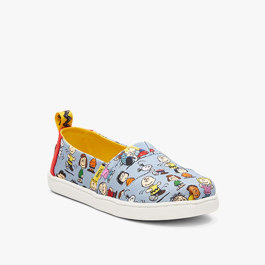  Giày Lười Trẻ Em Unisex TOMS Alpargata x Peanuts Classic - Snoopy/Charlie Brown 