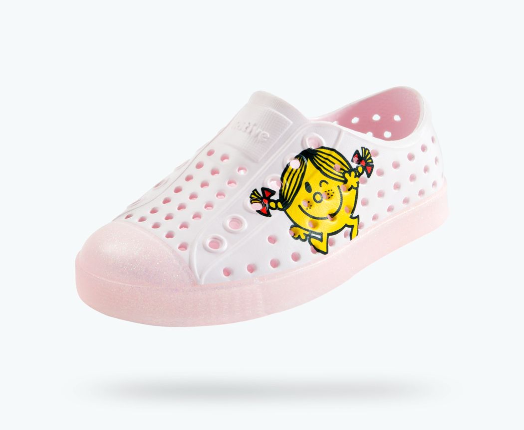 GIÀY NATIVE J JEFFERSON PRINT JUNIOR (12100101) MILK PINK/PRINCESS GLITTER/LITTLE MISS SUNSHINE