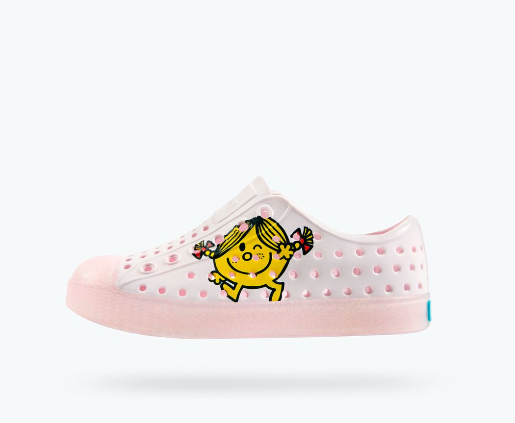 GIÀY NATIVE J JEFFERSON PRINT JUNIOR (12100101) MILK PINK/PRINCESS GLITTER/LITTLE MISS SUNSHINE