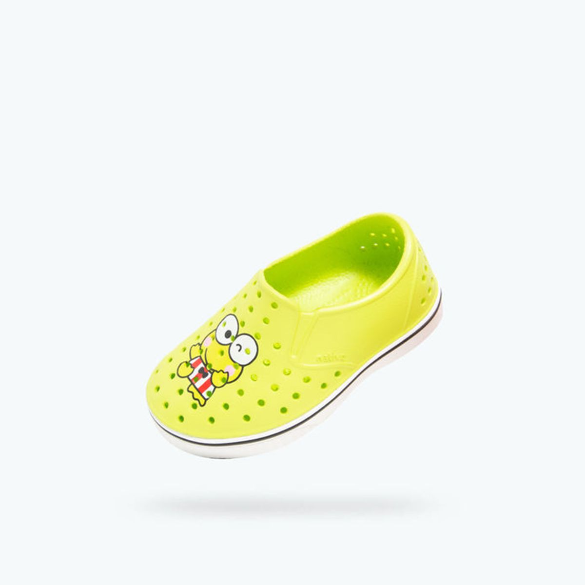 Giày native j miles print junior (12104601) chartreuse green/ shell white/ kero kero keroppi