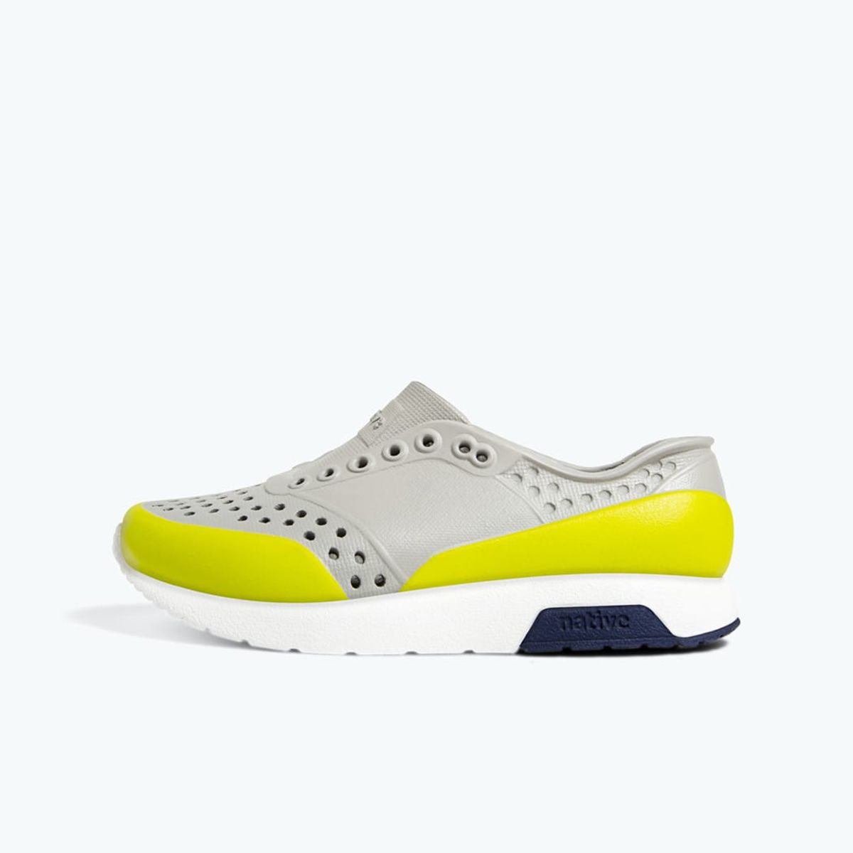 Giày native j lennox block junior (12105002) pigeon grey/ shell white/ regatta block/ glo glow block