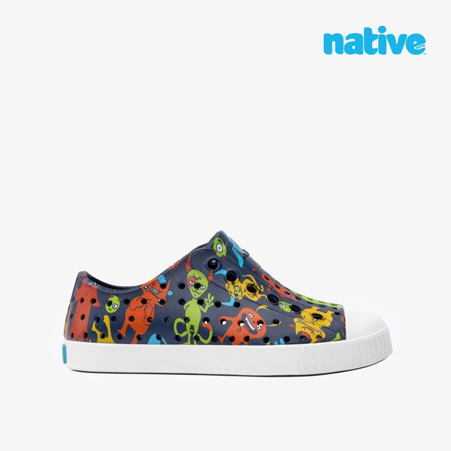  Giày Lười Bé Trai NATIVE Jefferson Sugarlite Print Junior 