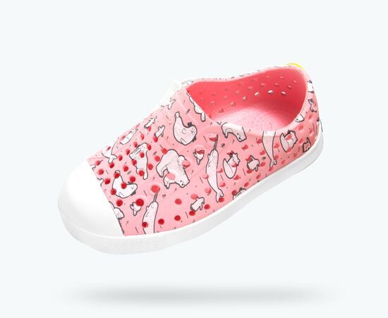 Giày native c jefferson print child (13100101) princess pink/ shell white/ frugga
