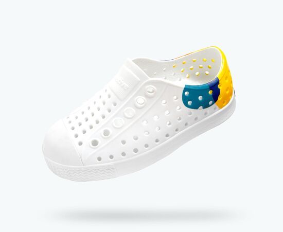 Giày native j jefferson block junior (12100102) shell white/ shell white/ dot block