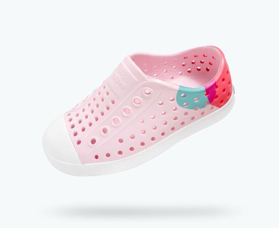 Giày native j jefferson block junior (12100102) milk pink/ shell white/ dot block