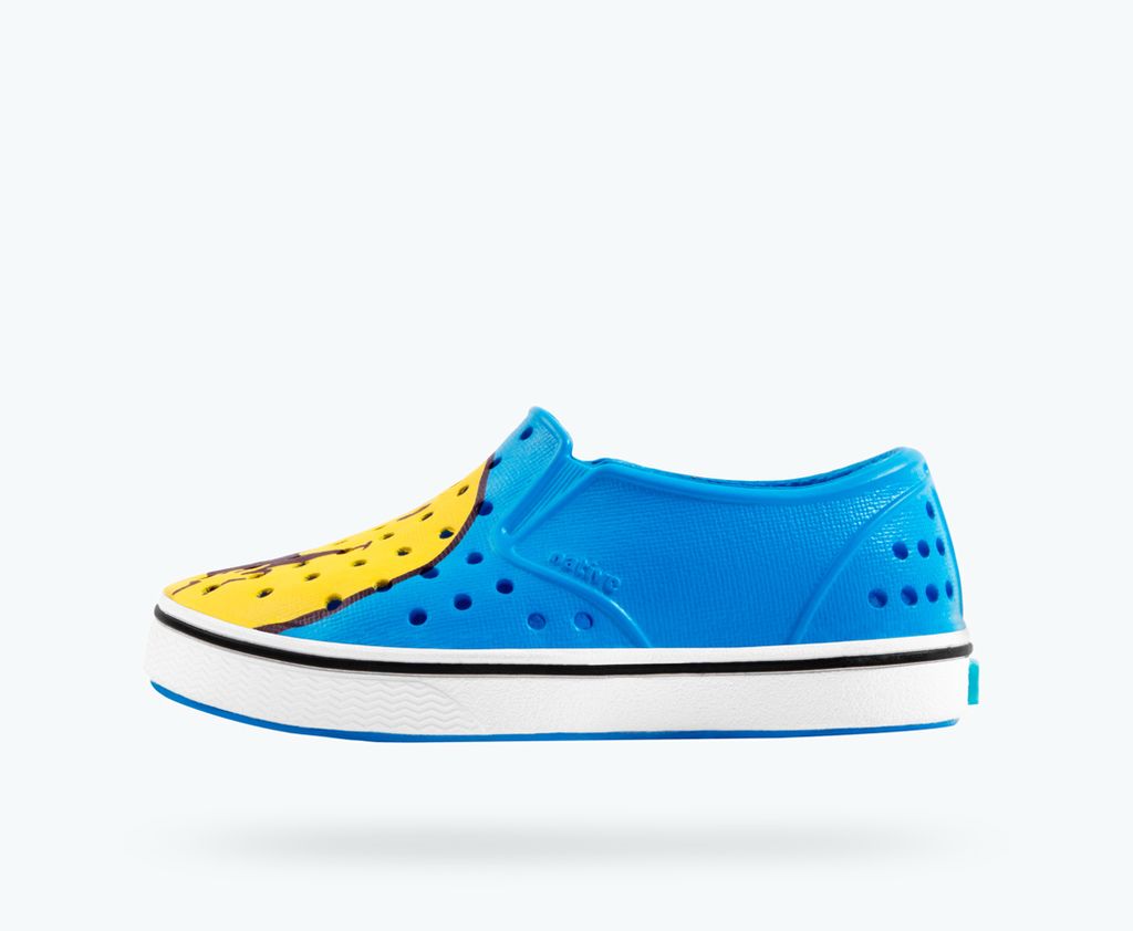 GIÀY NATIVE C MILES PRINT CHILD (13104601) MR. BUMP BLUE/MR. HAPPY YELLOW