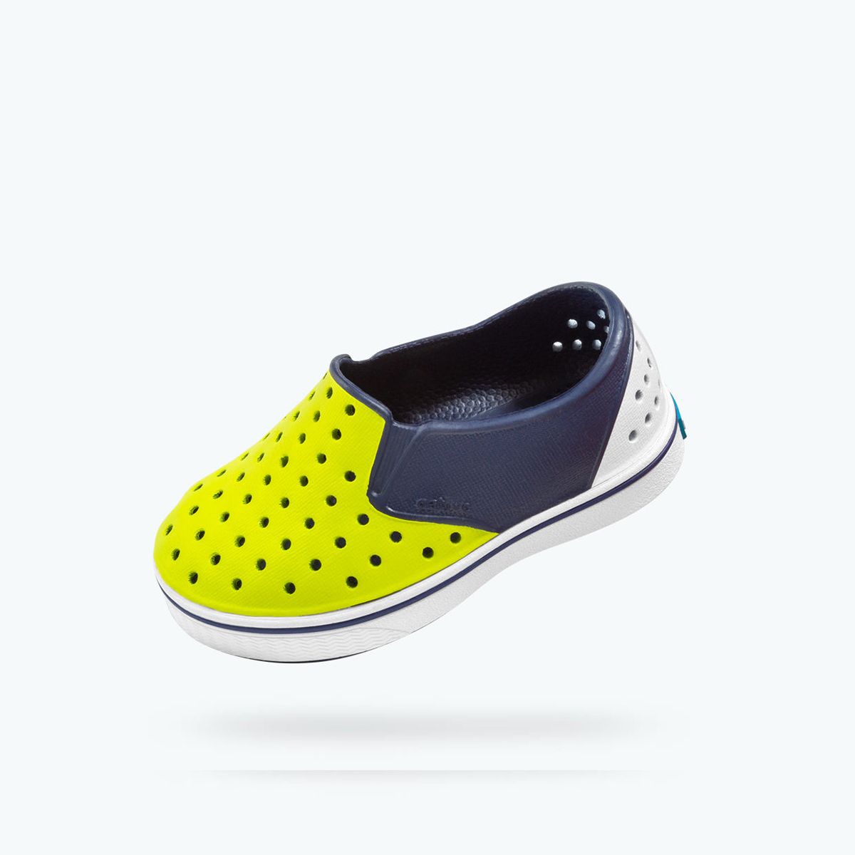 Giày native c miles block child (13104602) regatta blue/ glo green/ shell white/ shell block
