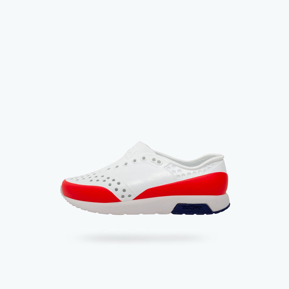 Giày native j lennox block junior (12105002) shell white/ tundra grey/ regatta blue/ torch block
