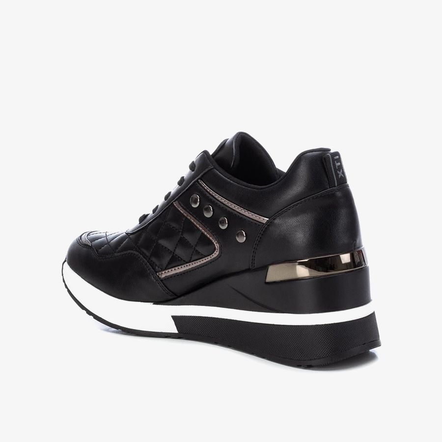  Giày Sneakers Nữ XTI Black Pu Ladies Shoes 