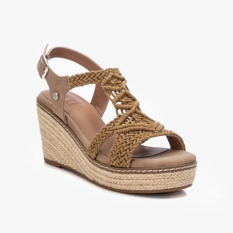  Giày Đế Xuồng Nữ XTI Taupe Textile Ladies Sandals 