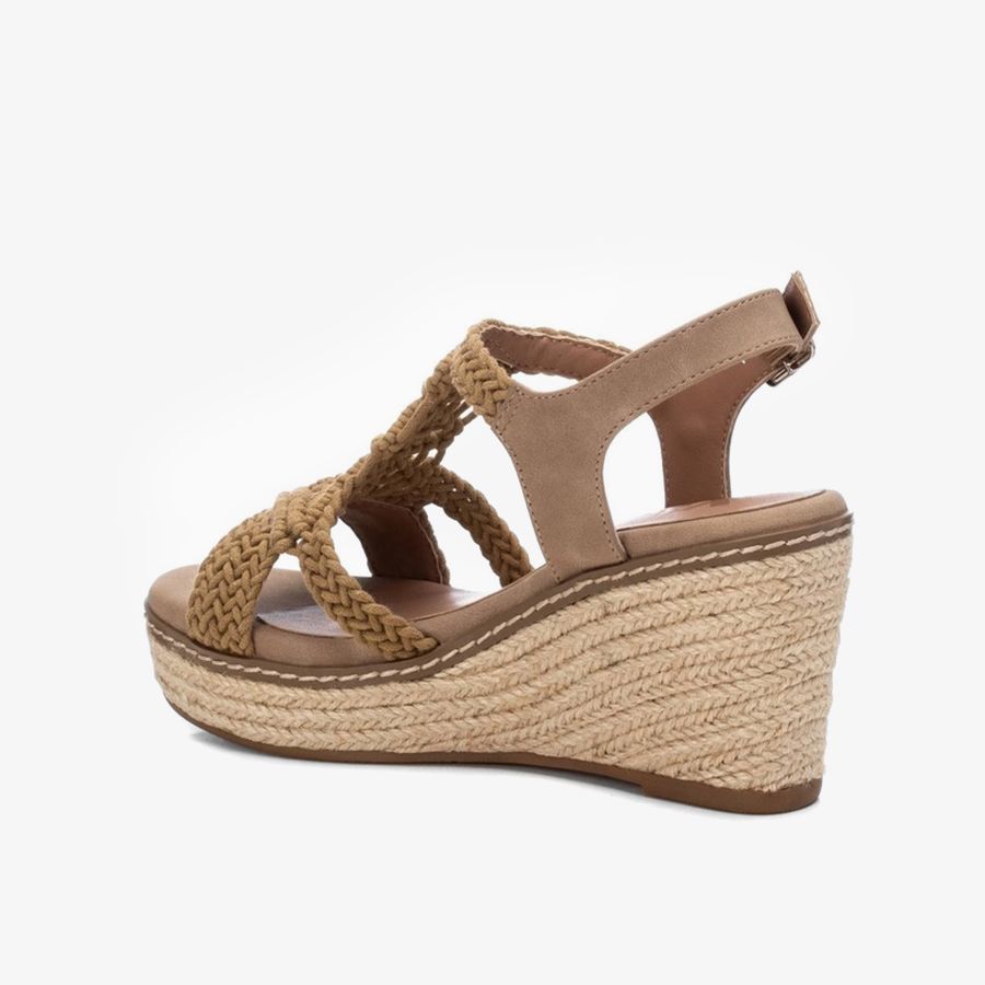  Giày Đế Xuồng Nữ XTI Taupe Textile Ladies Sandals 