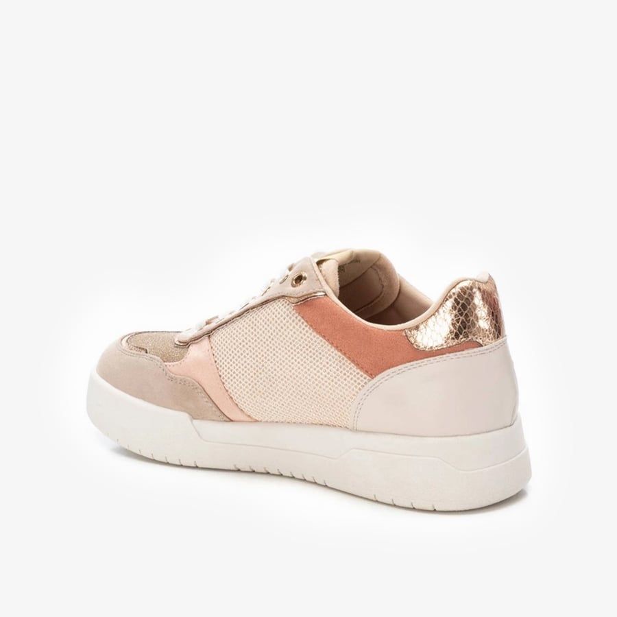  Giày Sneakers Nữ XTI Beige Pu Combined Ladies Shoes 