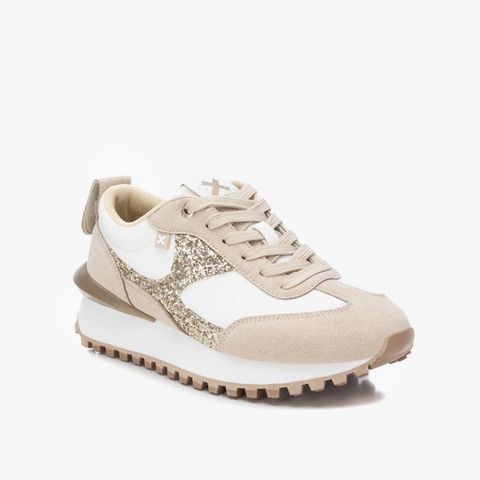  Giày Sneakers Nữ XTI Gold Pu Combined Ladies Shoes 