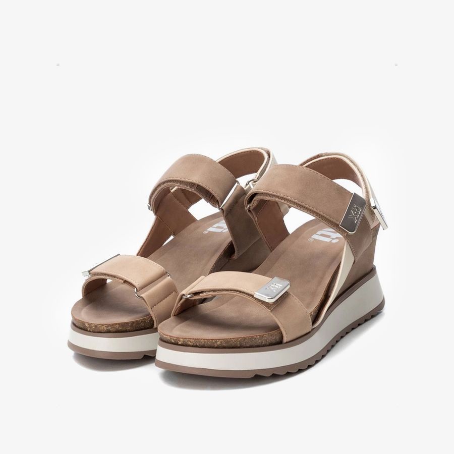  Giày Đế Xuồng Nữ XTI Taupe Pu Ladies Sandals 