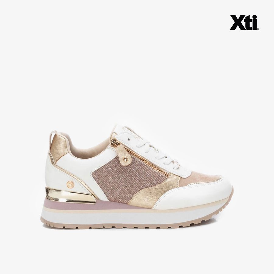  Giày Sneakers Nữ XTI Nude Pu Combined Ladies Shoes 