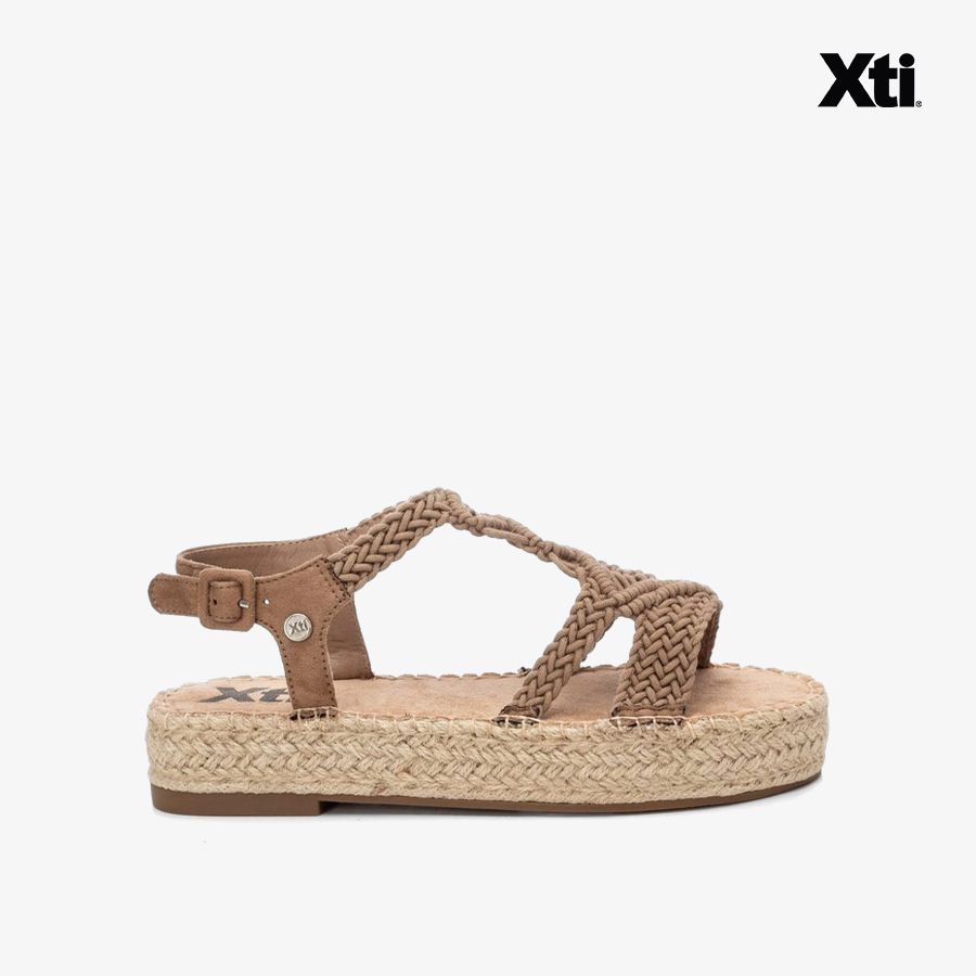  Giày Sandals Nữ XTI Taupe Textile Ladies Sandals 