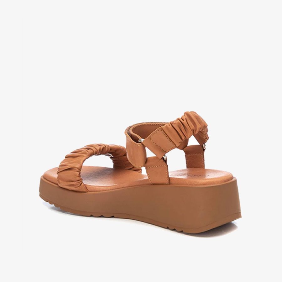  Giày Đế Xuồng Nữ CARMELA Camel Leather Ladies Sandals 