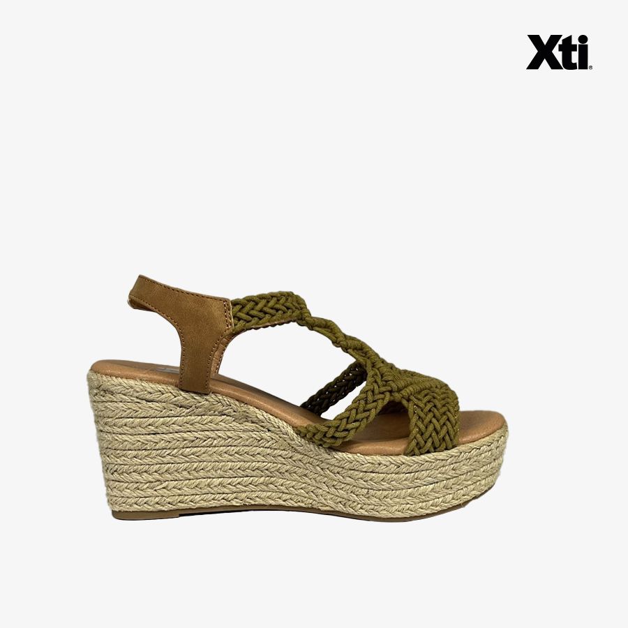  Giày Đế Xuồng Nữ XTI Camel Textile Ladies Sandals 