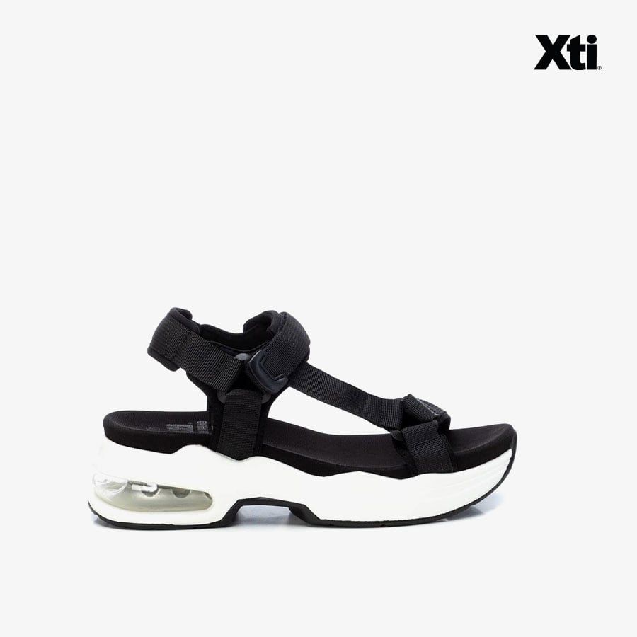  Giày Sandals Nữ XTI Black Textile Ladies 