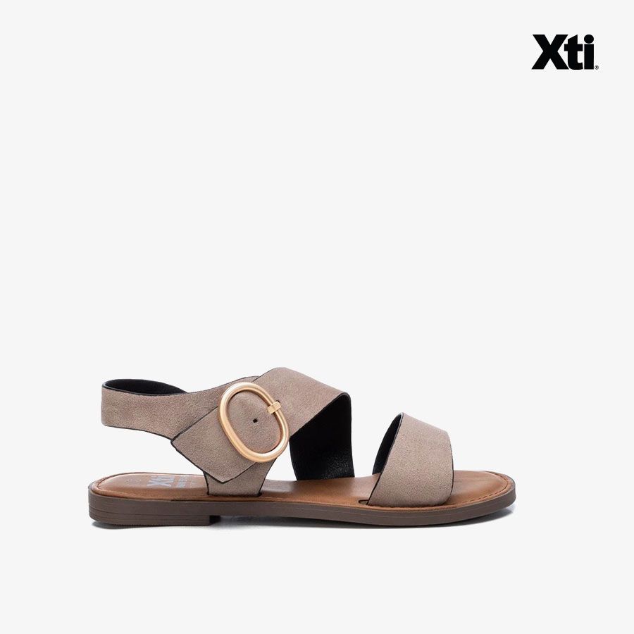  Giày Sandals Nữ XTI Beige Microfiber Ladies 