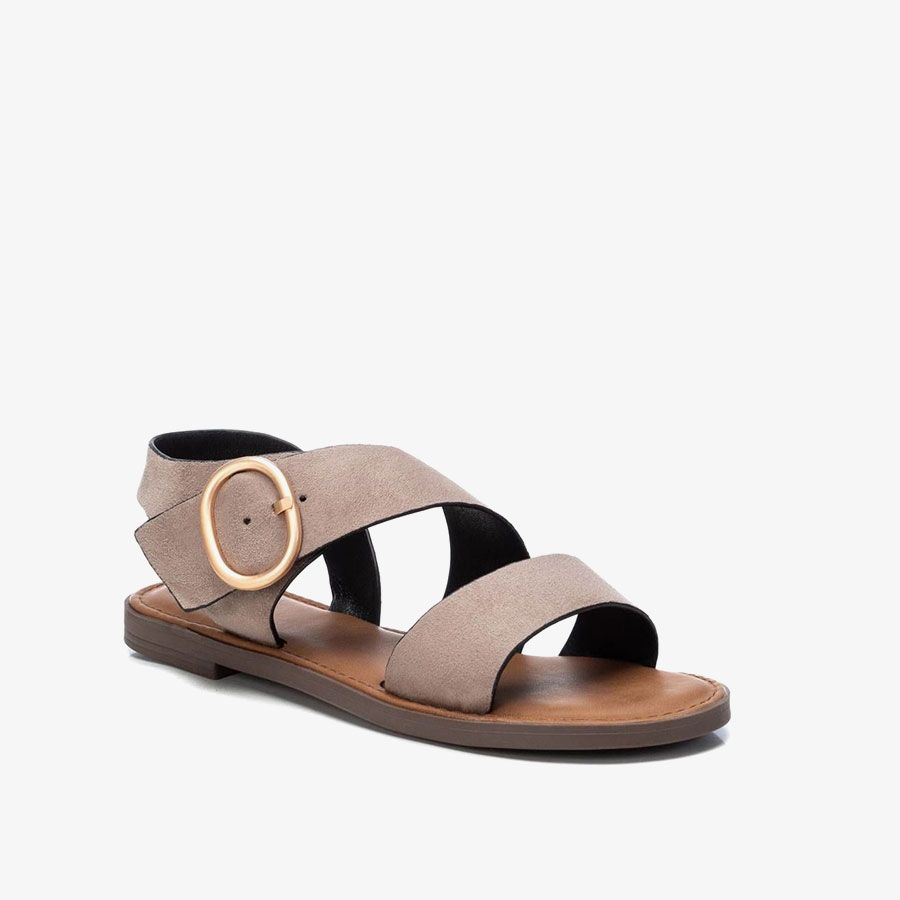  Giày Sandals Nữ XTI Beige Microfiber Ladies 