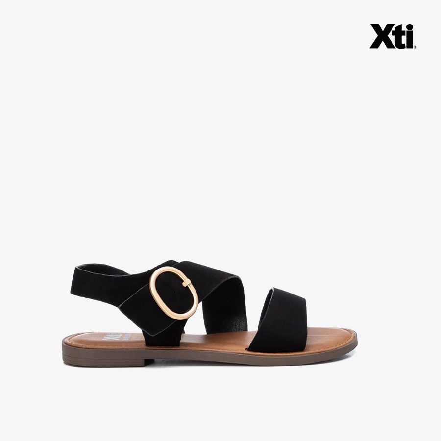  Giày Sandals Nữ XTI Black Microfiber Ladies 